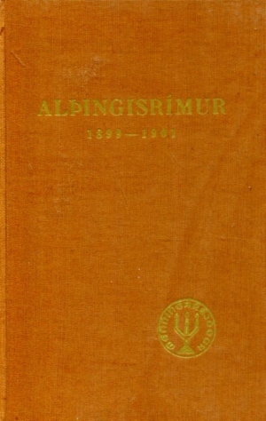 Alþingisrímur , ljóðmæli 1899-1901