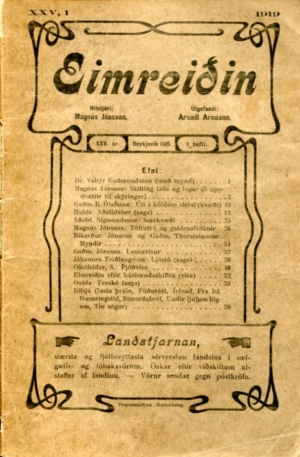 Eimreiðin, 1919, 1 tbl
