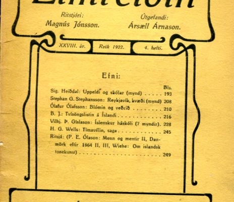 Eimreiðin, 1922, 4 tbl