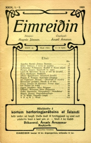 Eimreiðin, 1923, 1-2 tbl