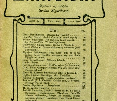Eimreiðin, 1924, 1-2 tbl