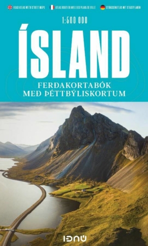 Ferðakortabók með þéttbýliskortum: Ísland, Iceland Scale: 1:500.000