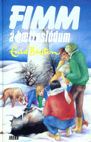 Fimm á hættuslóðum - Enid Blyton - Iðunn 1985
