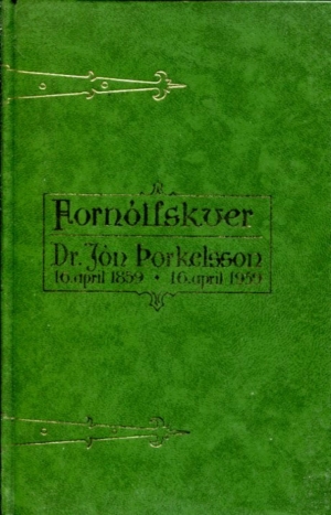 Fornólfskver - Dr. Jón Þorkelsson