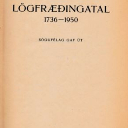 Lögfræðingatal 1736-1950 - Agnar Klemens Jónsson