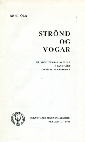 Strönd og Vogar - Árni Óla